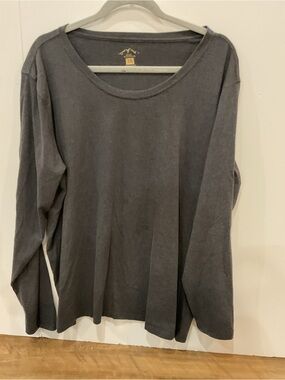 Blue Mountain Gray Long‑Sleeve Scoop Neck | EUC | 2X